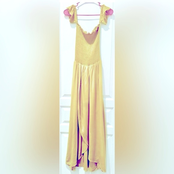 Revolve | Young Fabulous & Broke Frida Smocked Bodice On/Off Shoulder Maxi Dress - Picture 2 of 8